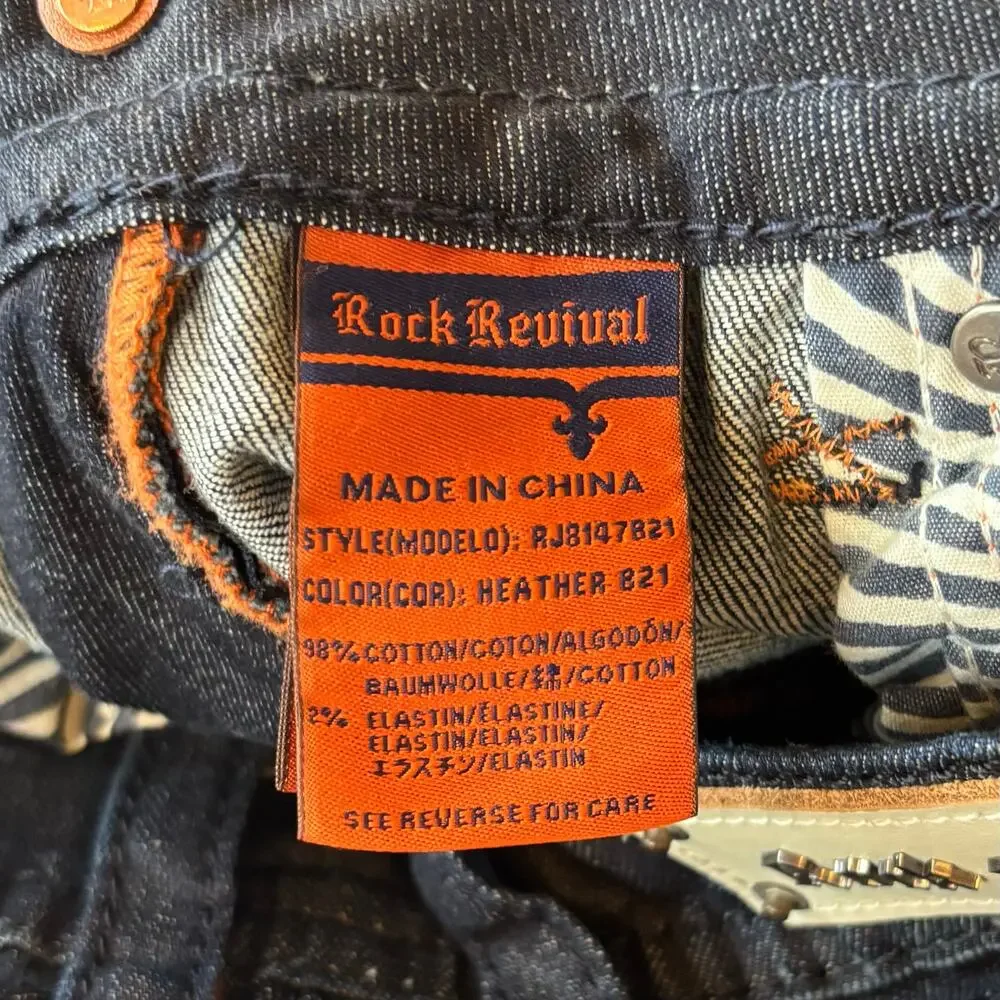 NWT Rock Revival Heather Bootcut Jeans Low Rise Y2K Rare 2010s Womens Size 30 - Picture 9 of 12